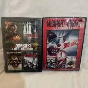 NEW-Factory Sealed- Horror Movie Compilations, 8 Moves on 2 Discs. Rated R DVDs
